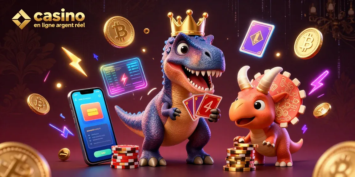 Profitez d'une scène vibrante sur un casino en ligne argent réel avec des personnages 3D ludiques et des éléments de crypto-monnaie.