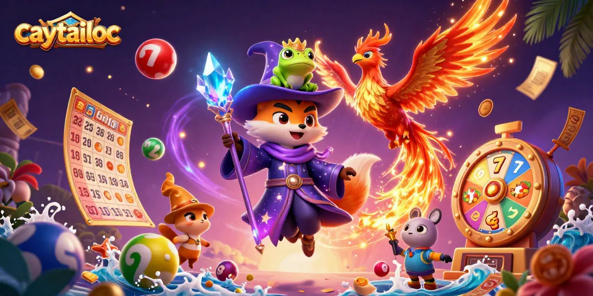 Experience the excitement of playing caytailoc with mystical characters and vibrant casino elements.