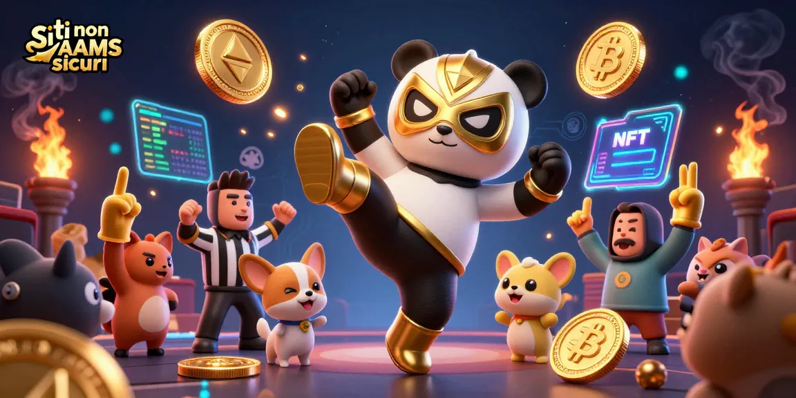Gioco emozionante nei Siti non AAMS sicuri con un panda wrestler e animali in festa.