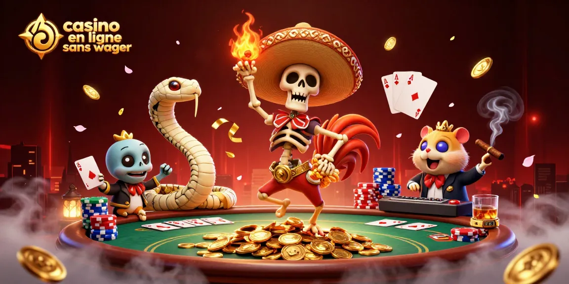 Victoire avec le casino en ligne sans wager : danse colorée et festive des personnages fascinants.