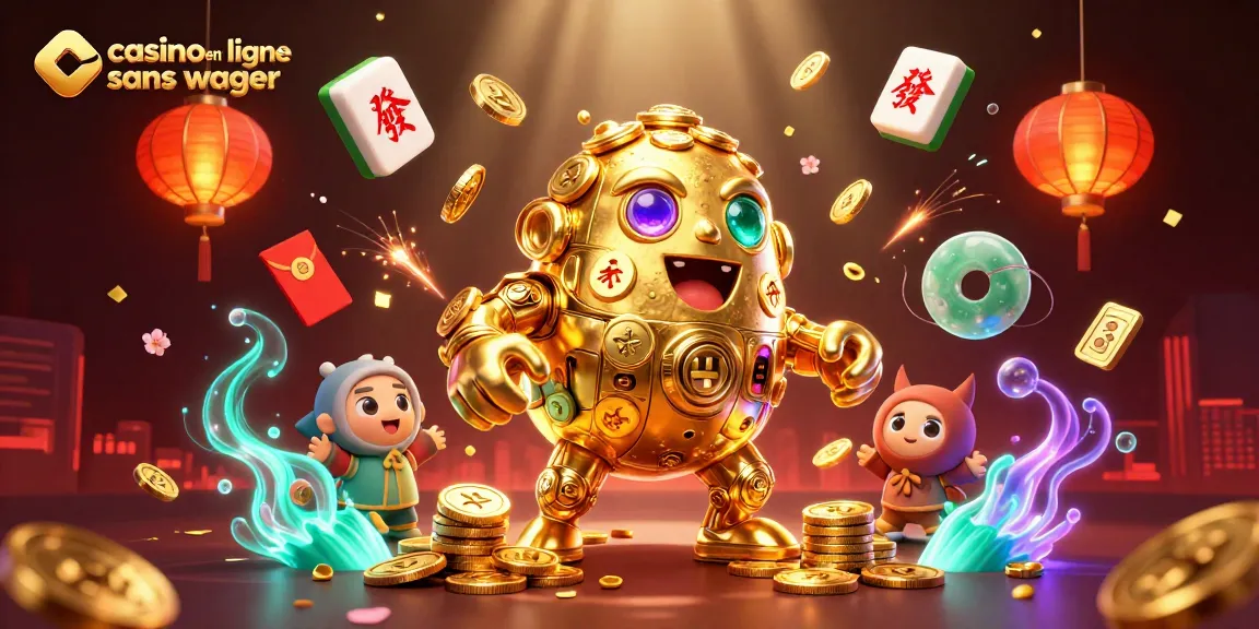 Jouez sur le casino en ligne sans wager avec une illustration 3D captivante de pierres précieuses et de lanternes.