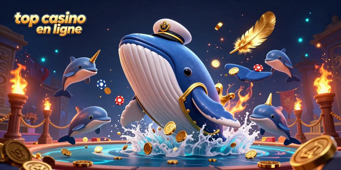 Profitez de jeux passionnants dans le meilleur casino en ligne avec une scène divertissante de personnages marins.
