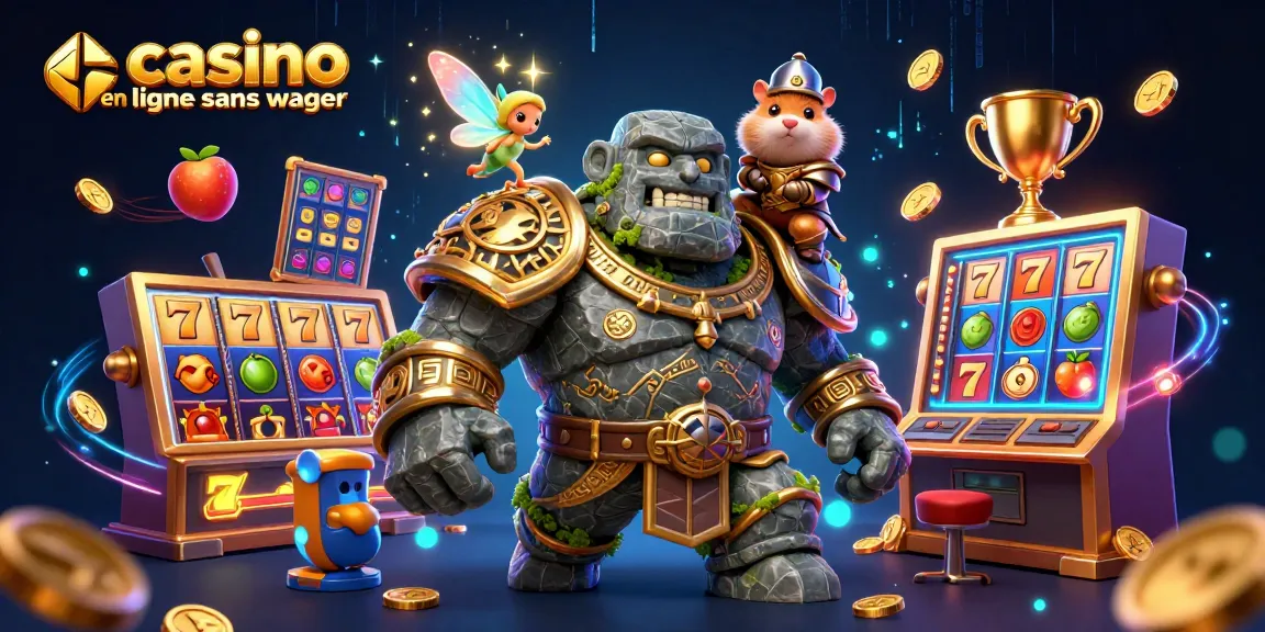 Les personnages magiques autour d'un casino en ligne sans wager, mettant en avant la chance et les gains.