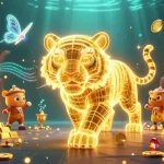 Experience winning strategies at jbo with a vibrant casino scene featuring a golden tiger and treasure elements.