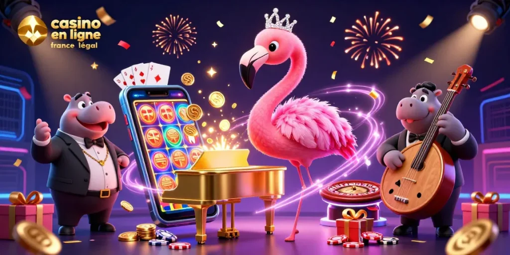 Illustrez vos mises avec un casino en ligne légal en France tout en jouant à notre piano flamboyant et en profitant du spectacle.