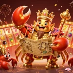 Profitez des jeux de casino en ligne légal en France avec une scène dynamique de crabes royaux et de machines à sous.