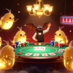 Experience thrilling gameplay at sunwin3 in this vibrant casino scene with glowworms and a bat dealer.