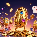 Jouer sur un casino en ligne France légal avec un golem en or et des pièces scintillantes