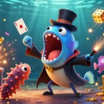 Experience thrilling jackpots with Luckywin in an animated underwater casino scene.