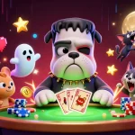 Engage with siempreeslunes at a spooky casino table with charming 3D characters and vibrant gaming elements.
