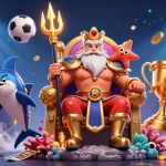 Engage in vibrant betting action with hubet amidst a whimsical ocean-themed casino world.