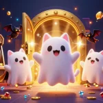 Experience immersive online casino real money gaming with whimsical characters in a haunted mansion.