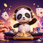 Join the fun at XO88 with a vibrant casino scene featuring a DJ panda and lively characters.