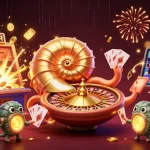 Engage in thrilling casino action at FLY88 with a vibrant 3D illustration of gaming excitement and rewards.