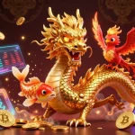 Découvrez le meilleur casino en ligne avec des dragons, des phénix et des pièces d'or dans une scène animée