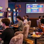 Players enjoying the immersive gaming experience at wd138.com with dynamic slot games and lively atmosphere.