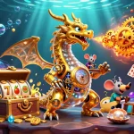 Découvrez le dragon doré des casinos en ligne fiables avec des pièces d'or et des trésors sous-marins.