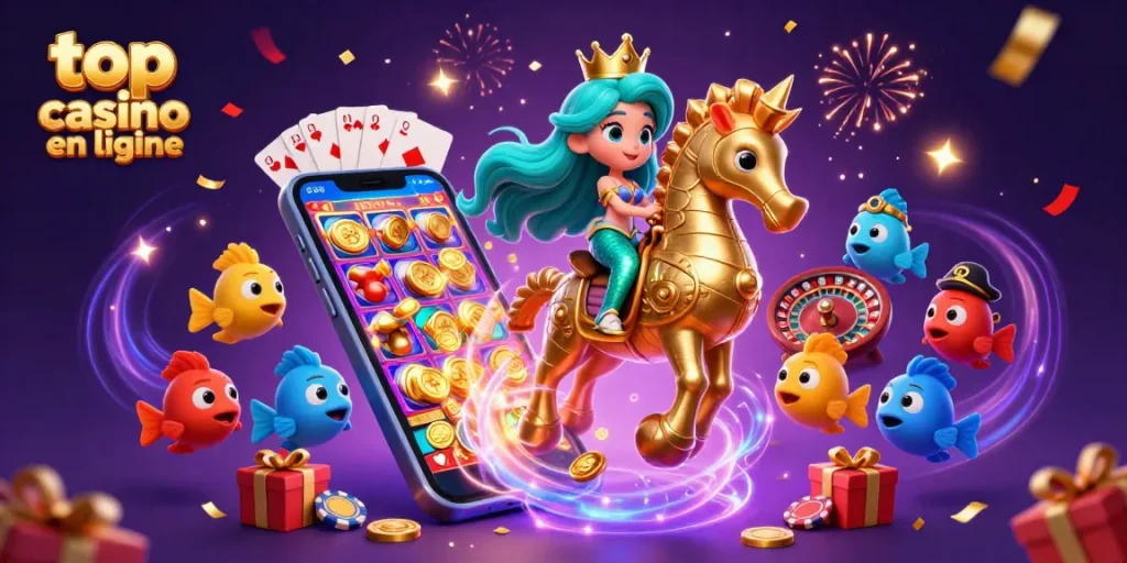 Profitez de l'excitation du top casino en ligne avec notre illustration captivante.