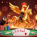 Profitez de l'animation captivante du casino en ligne sans wager avec le roi des jeux, un poulet doré.