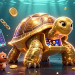 カジノアプリで稼ぐをテーマにした賑やかな3Dイラスト。小動物たちがプレイを楽しむ様子。