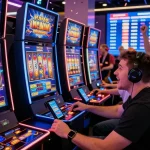 Exciting scene featuring players engaging with slot88 online games in a modern virtual casino environment.