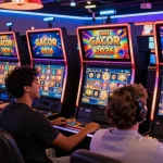 Pengalaman bermain slot gacor online dengan pemain bahagia merayakan kemenangan di platform modern.
