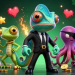 Plongez dans le monde du casino en ligne en France avec un caméléon agent secret et ses alliés colorés.